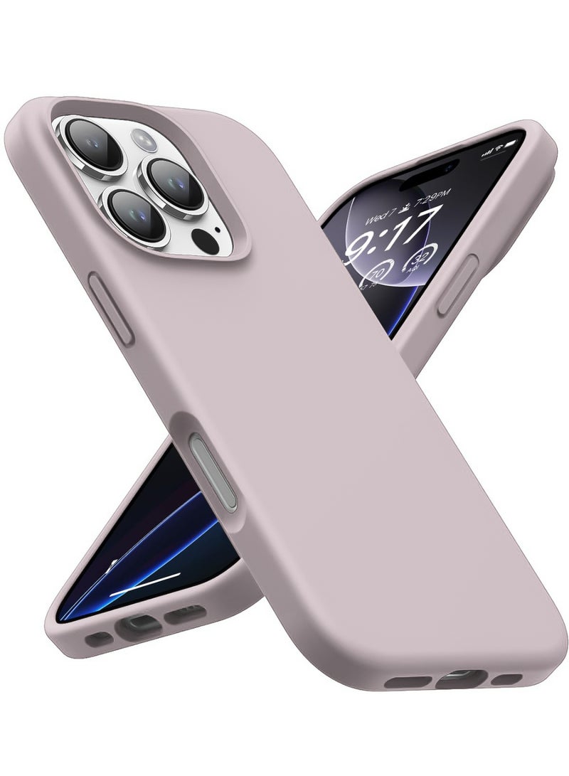 Compatible with iPhone 16 Pro Case 6.3 Inch Slim Liquid Silicone 4 Layers Soft Gel Rubber Shockproof Protective Phone Case with Anti Scratch Microfiber Lining (Pink Sand) - Image 1